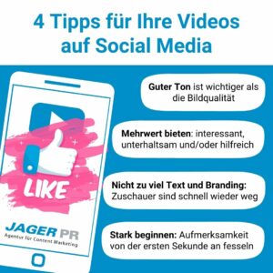Tipps für Social Media Videos von Jager PR